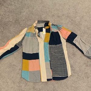 Anthropologie The Odells Patterned Blouse